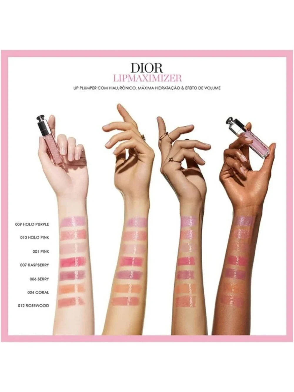 Lip Plumper Gloss - Hydrating Pink Shine, Volumizing Lip Treatment, Full Size